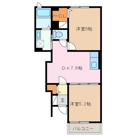 北楠駅 徒歩27分 1階の物件間取画像